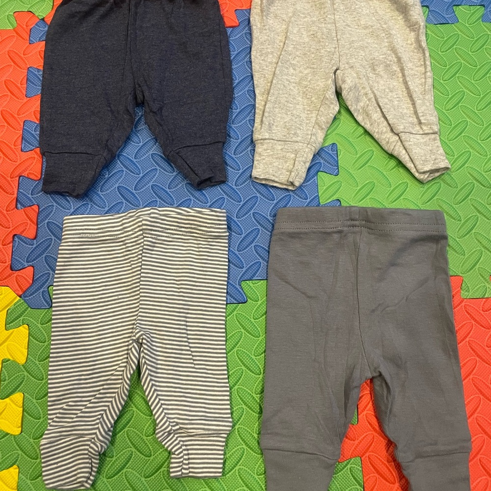 Carter's Kids Bottoms Set - Navy, Gray, Striped